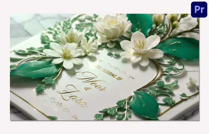 Stunning 3D Floral Wedding E-Invitation Card Slideshow